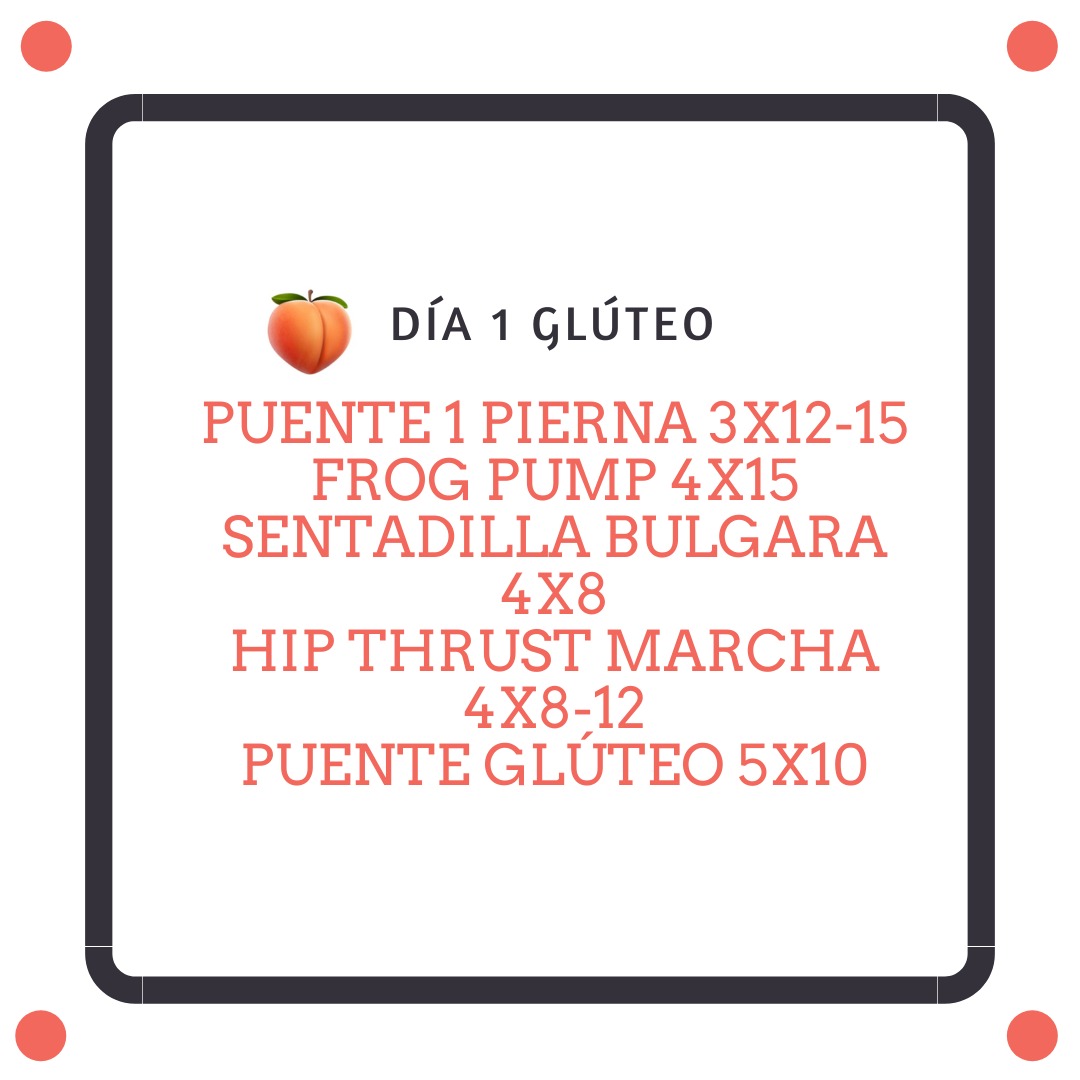 RUTINA DE GLÚTEOS